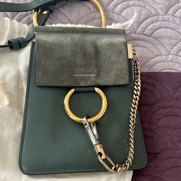 Chloe Dark Green Mini Bag with Gold Hardware - Picture 2 of 5